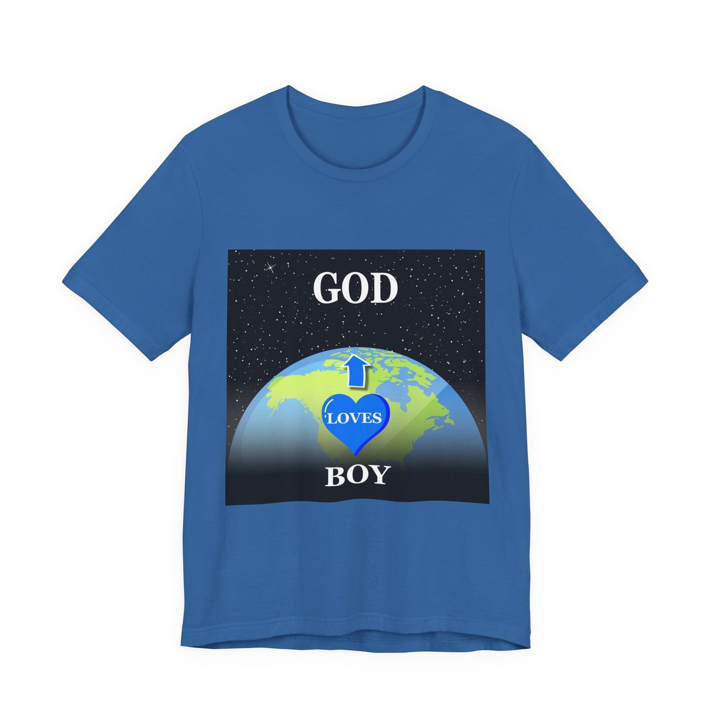 Boy Loves GOD Tee - Unisex Christian Shirt, Faith-Based Apparel, Inspirational Gift, Youth Church Clothing