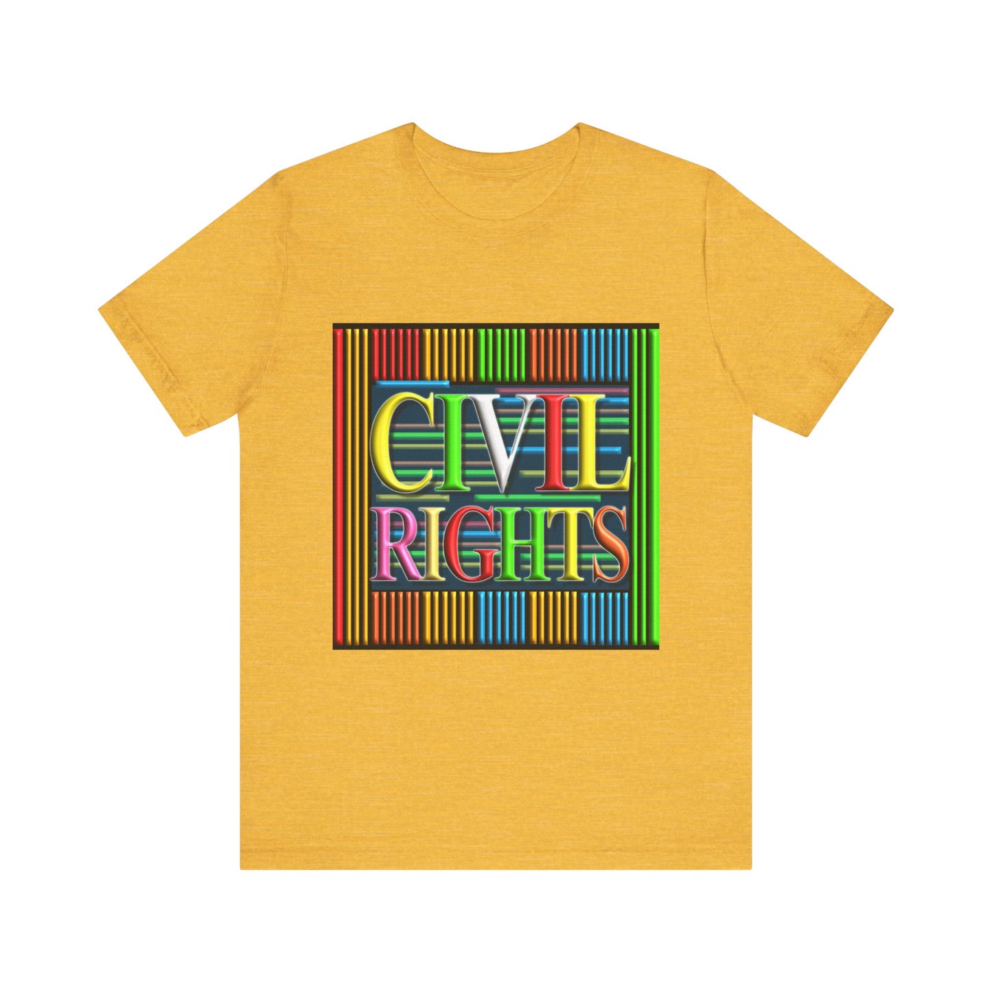 Civil Rights Unisex Short Sleeve Tee - Colorful Graphic Shirt for Activism