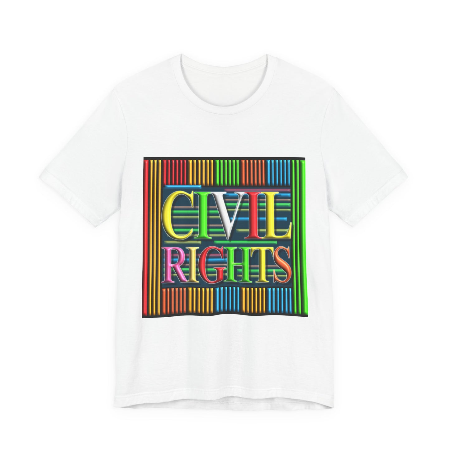 Civil Rights Unisex Short Sleeve Tee - Colorful Graphic Shirt for Activism