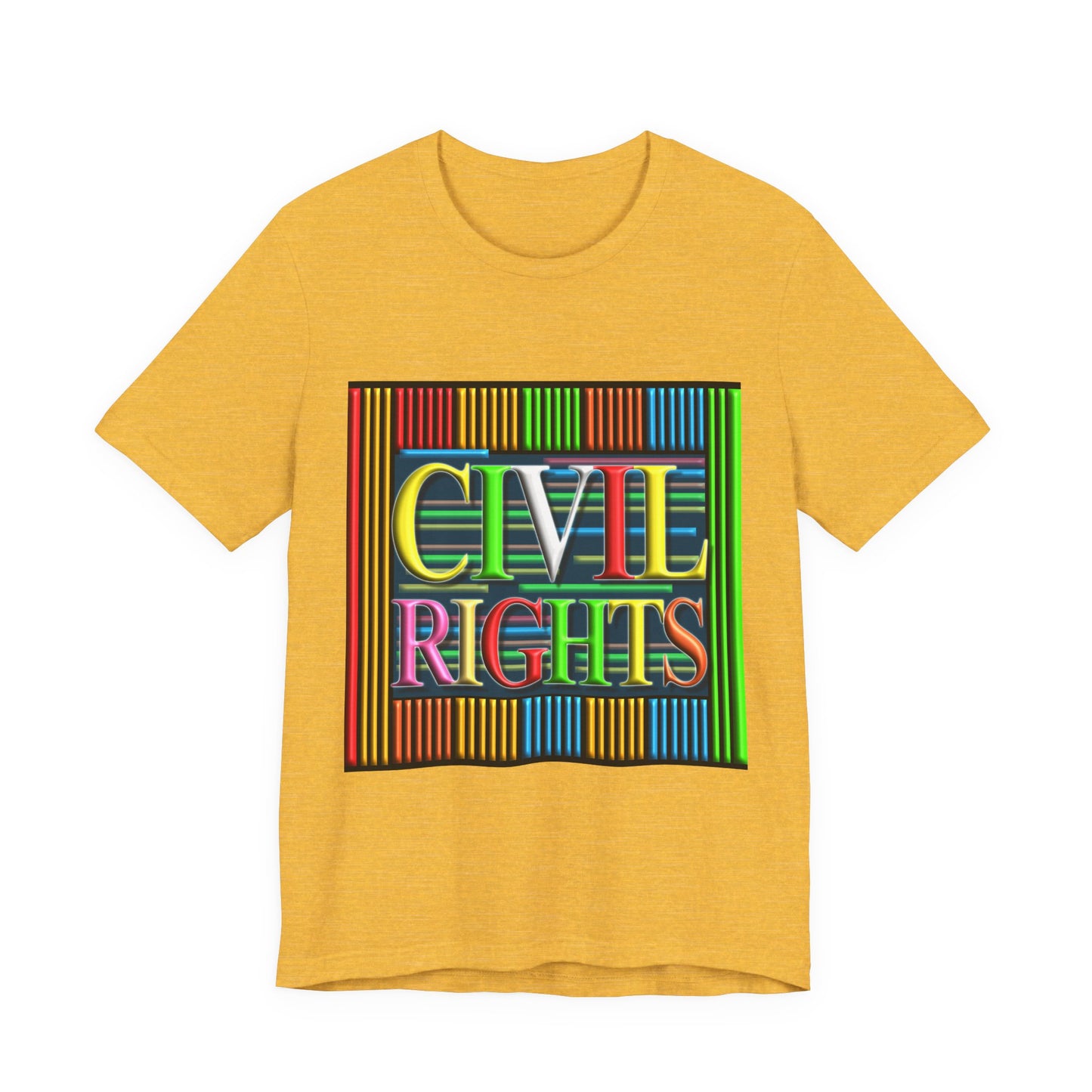 Civil Rights Unisex Short Sleeve Tee - Colorful Graphic Shirt for Activism