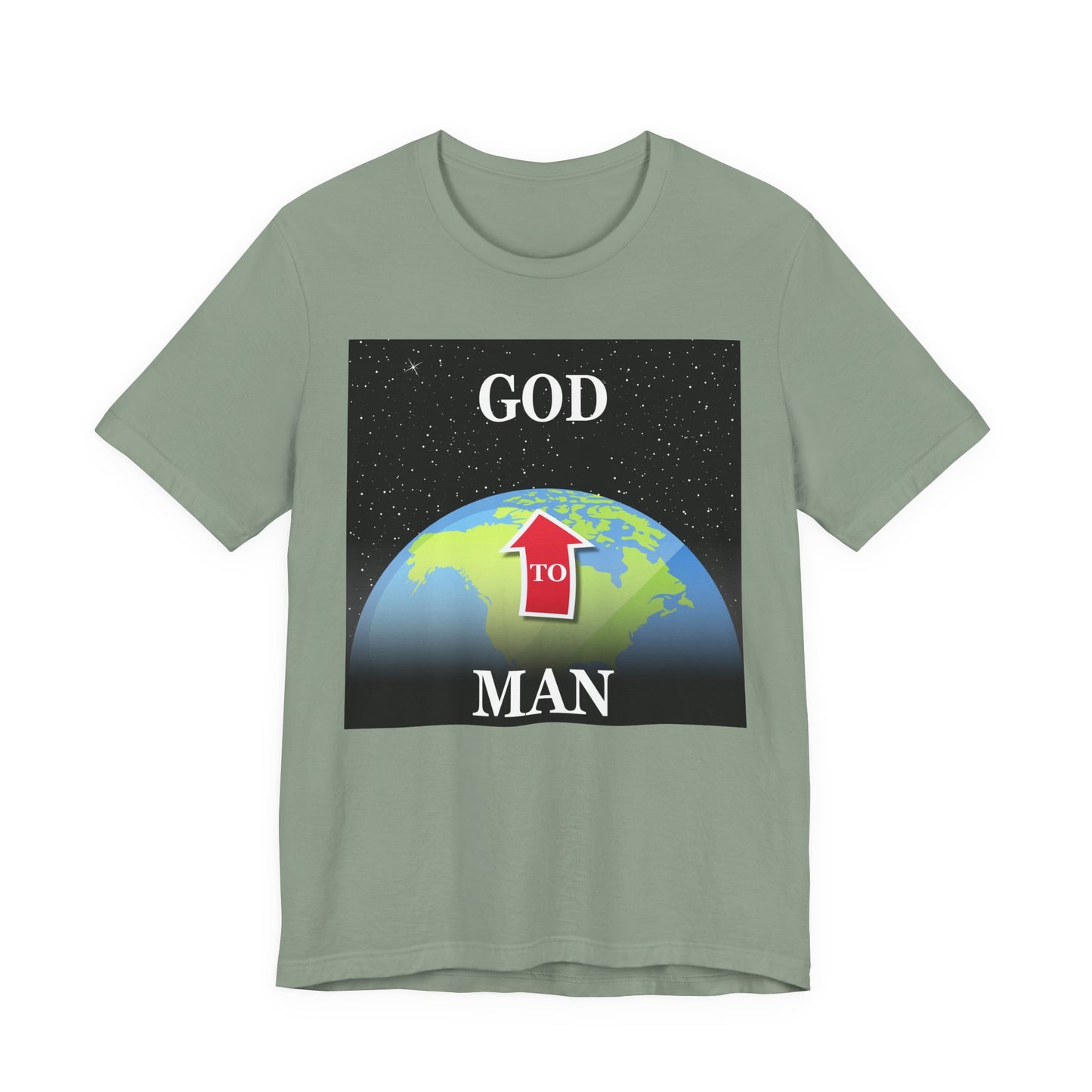 MAN to GOD - Inspirational Unisex Jersey Tee - 'Man to God Graphic Shirt