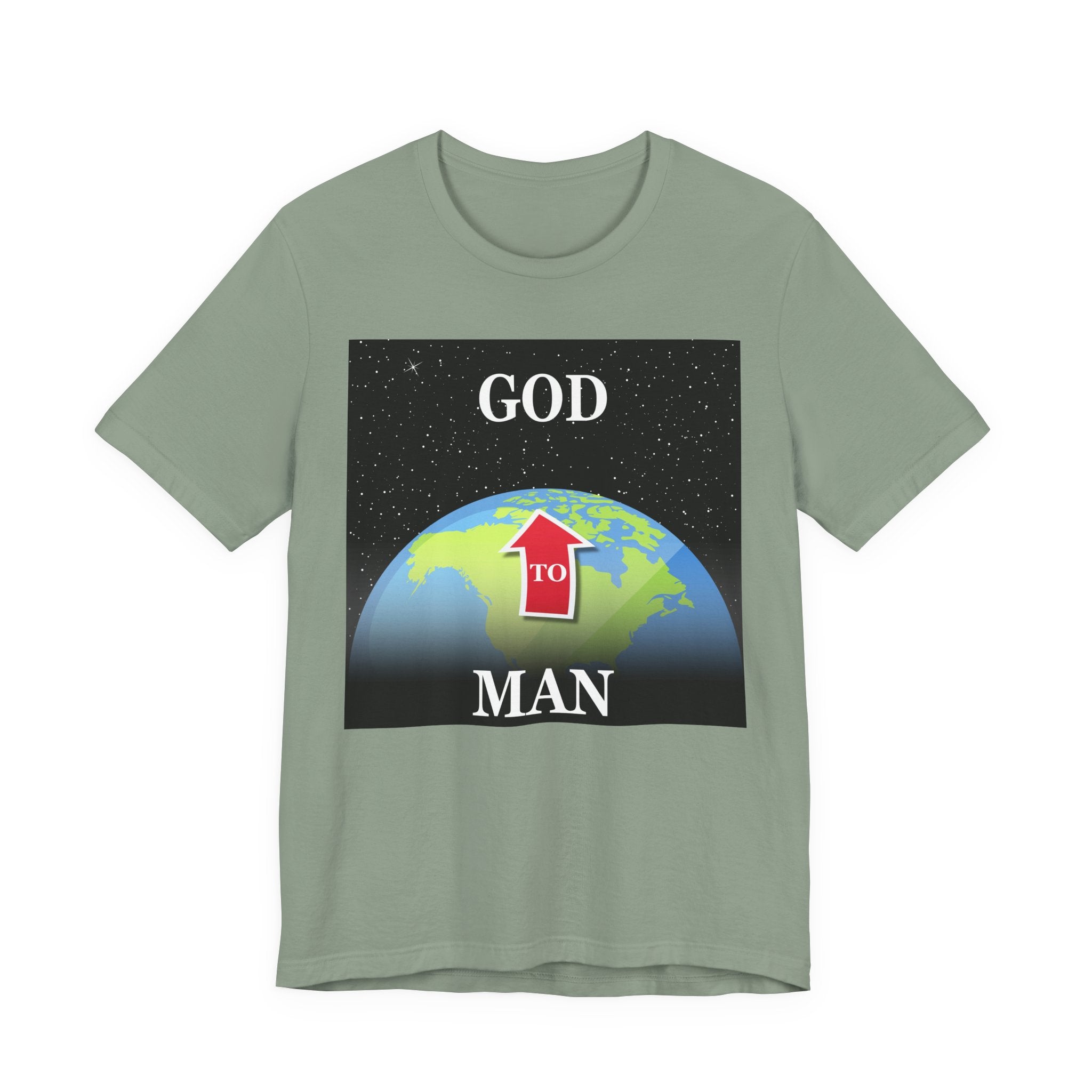 MAN to GOD - Inspirational Unisex Jersey Tee - 'Man to God Graphic Shirt