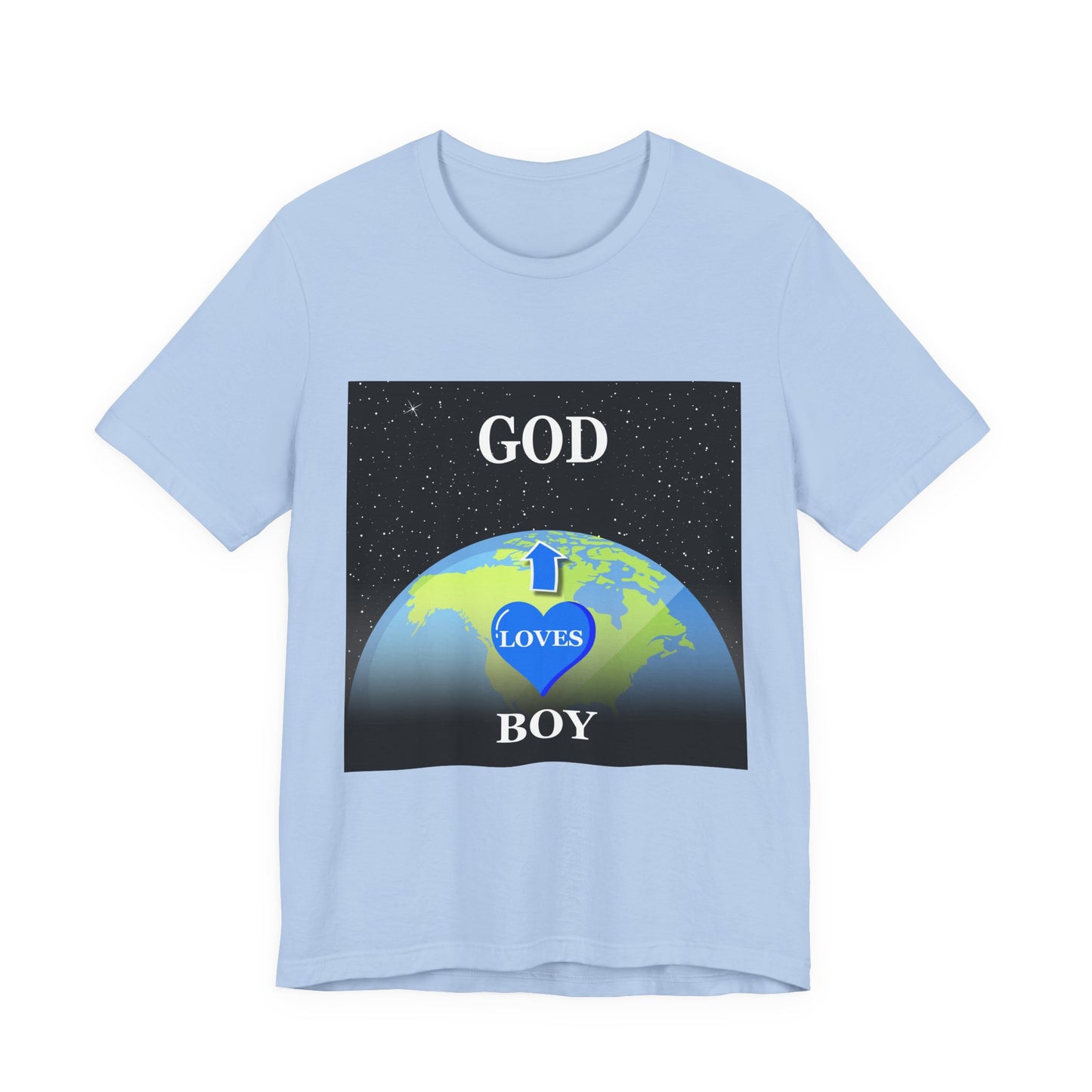 Boy Loves GOD Tee - Unisex Christian Shirt, Faith-Based Apparel, Inspirational Gift, Youth Church Clothing