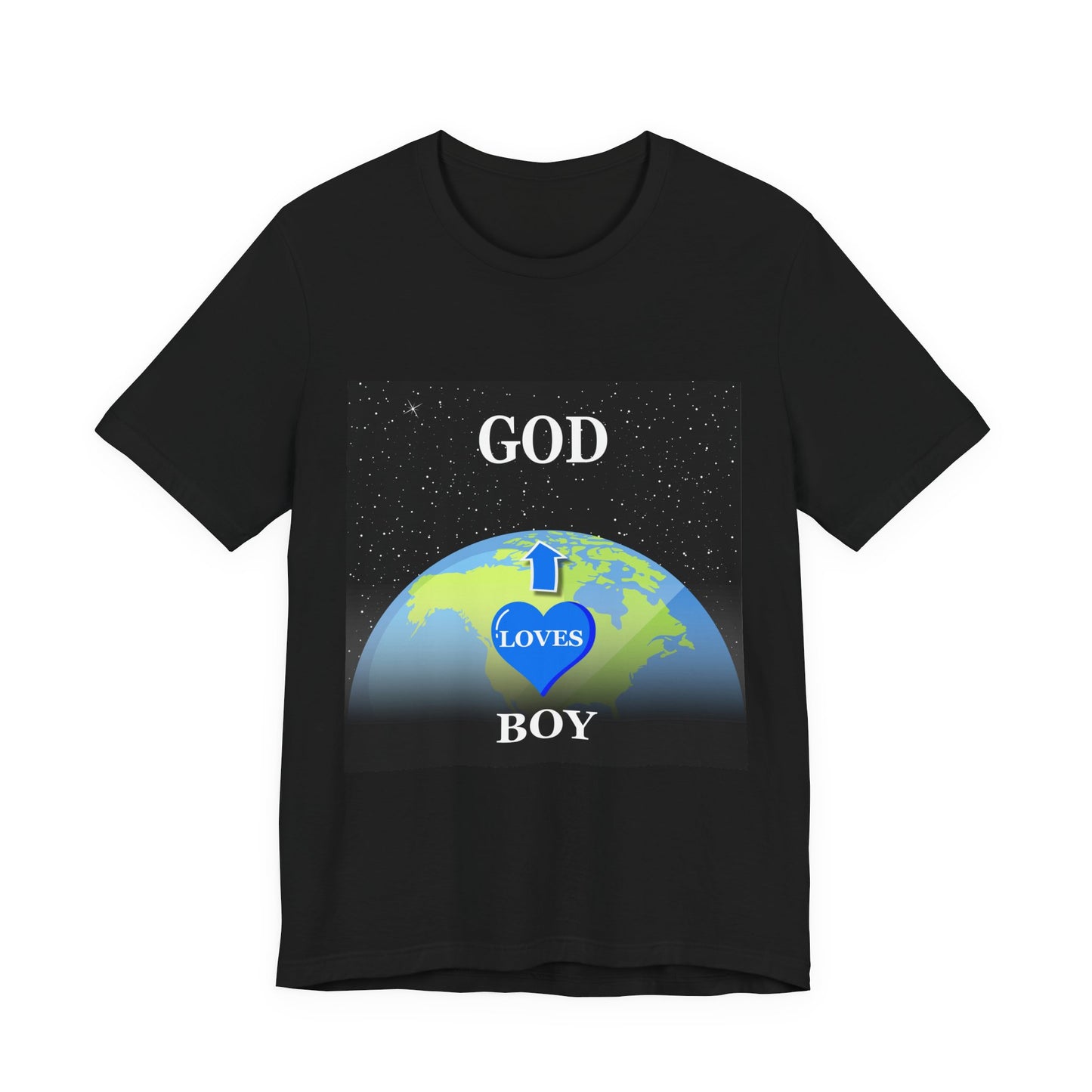 Boy Loves GOD Tee - Unisex Christian Shirt, Faith-Based Apparel, Inspirational Gift, Youth Church Clothing