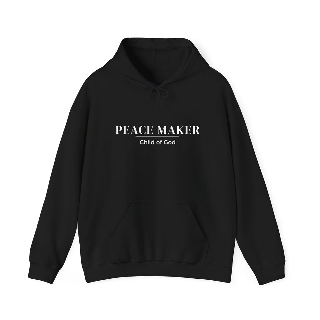 <b>PEACE MAKER</b> - Child of God (white letters) - Unisex Heavy Blend™ Hooded Sweatshirt