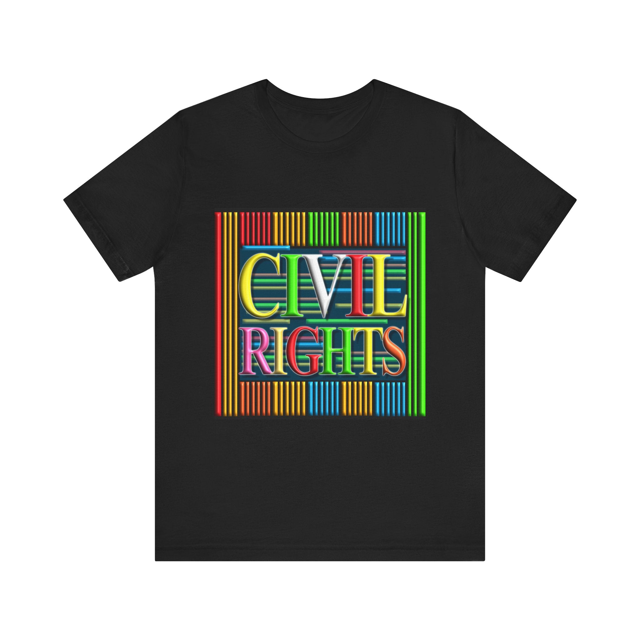 Civil Rights Unisex Short Sleeve Tee - Colorful Graphic Shirt for Activism