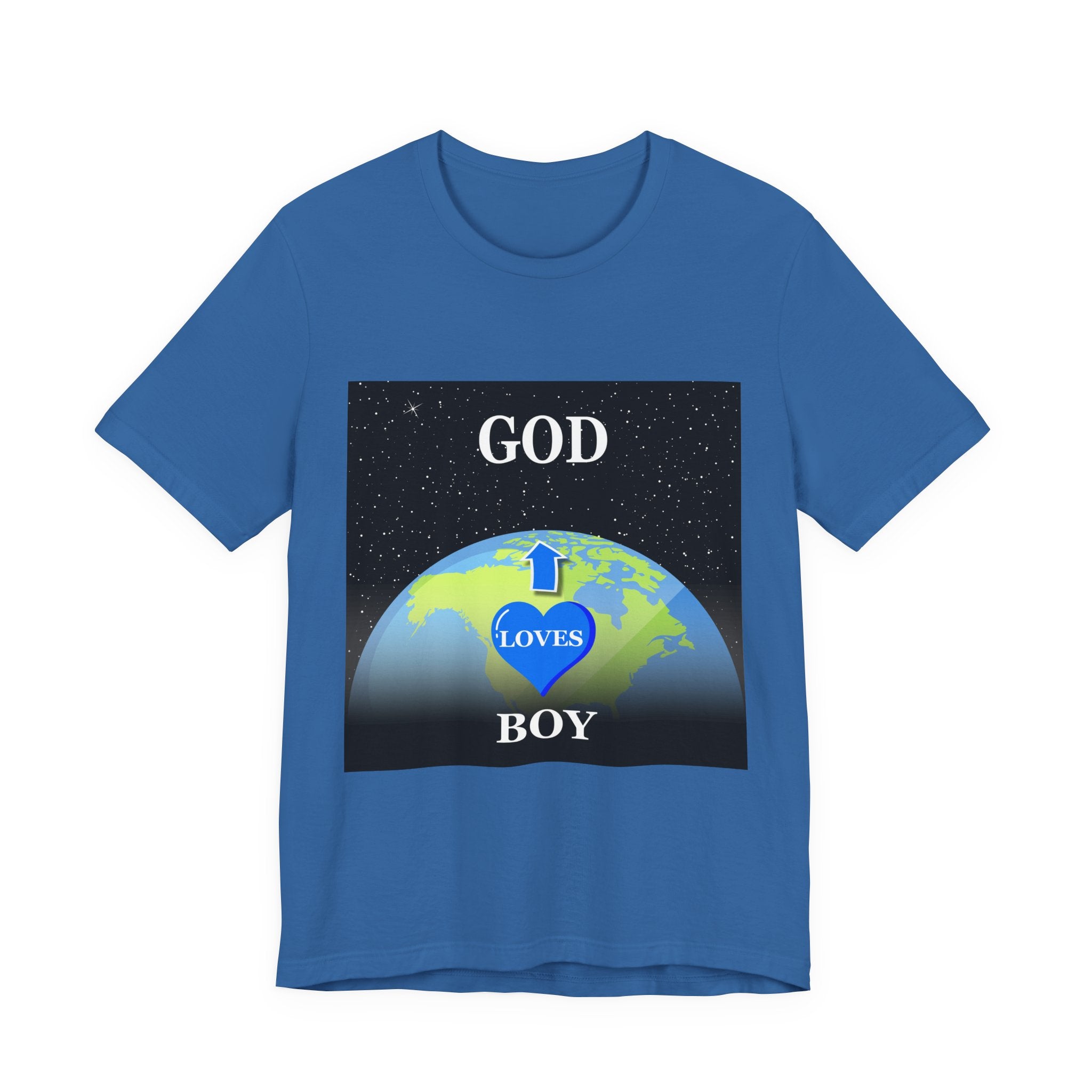 Boy Loves GOD Tee - Unisex Christian Shirt, Faith-Based Apparel, Inspirational Gift, Youth Church Clothing