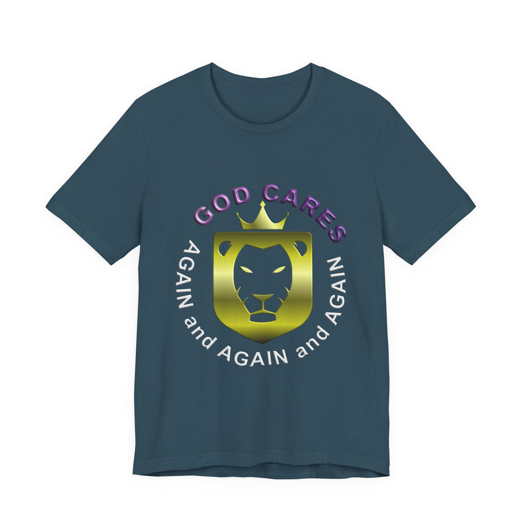 God Cares - Lion Centered - T-Shirt - Inspirational