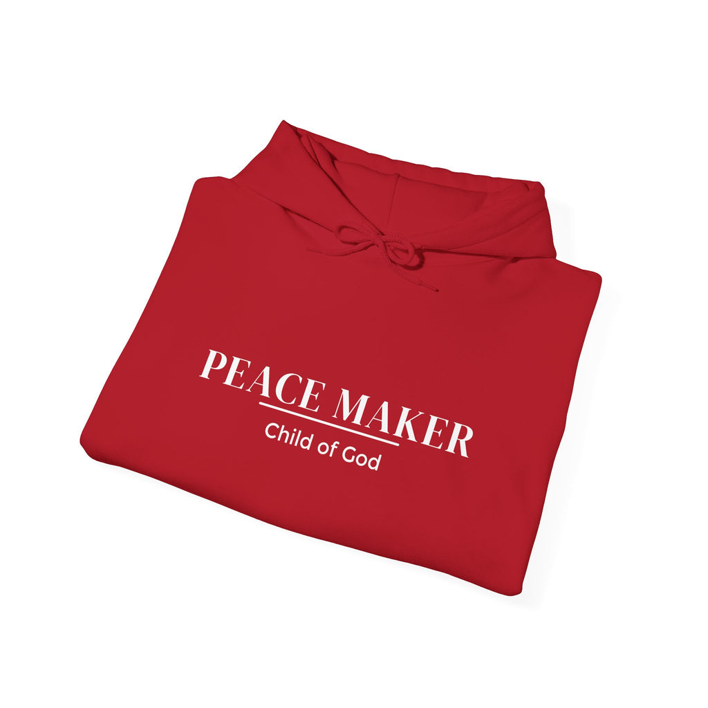 <b>PEACE MAKER</b> - Child of God (white letters) - Unisex Heavy Blend™ Hooded Sweatshirt