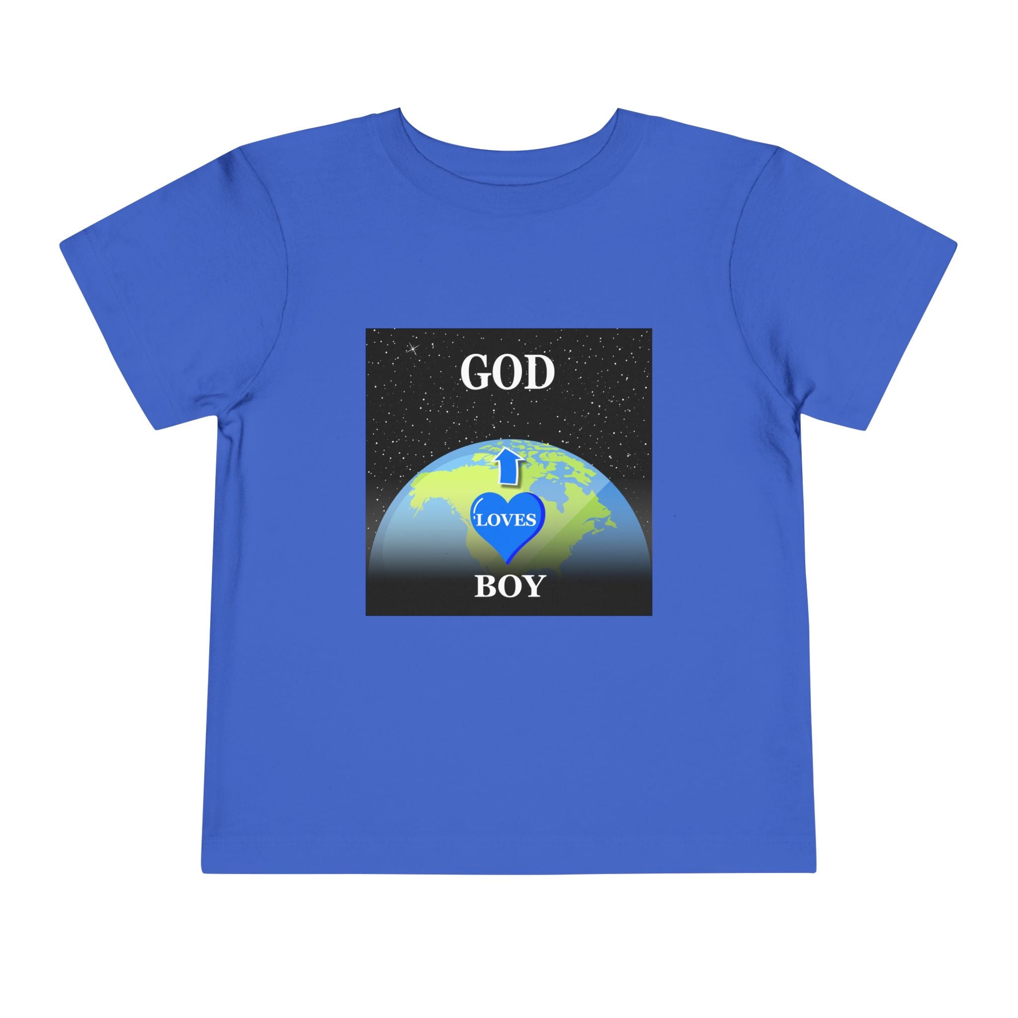 God Loves Boy Toddler Tee - Adorable Children's Shirt, Birthday Gift, Toddler Clothing, Faith-Based Tee, Cute Kids Apparel