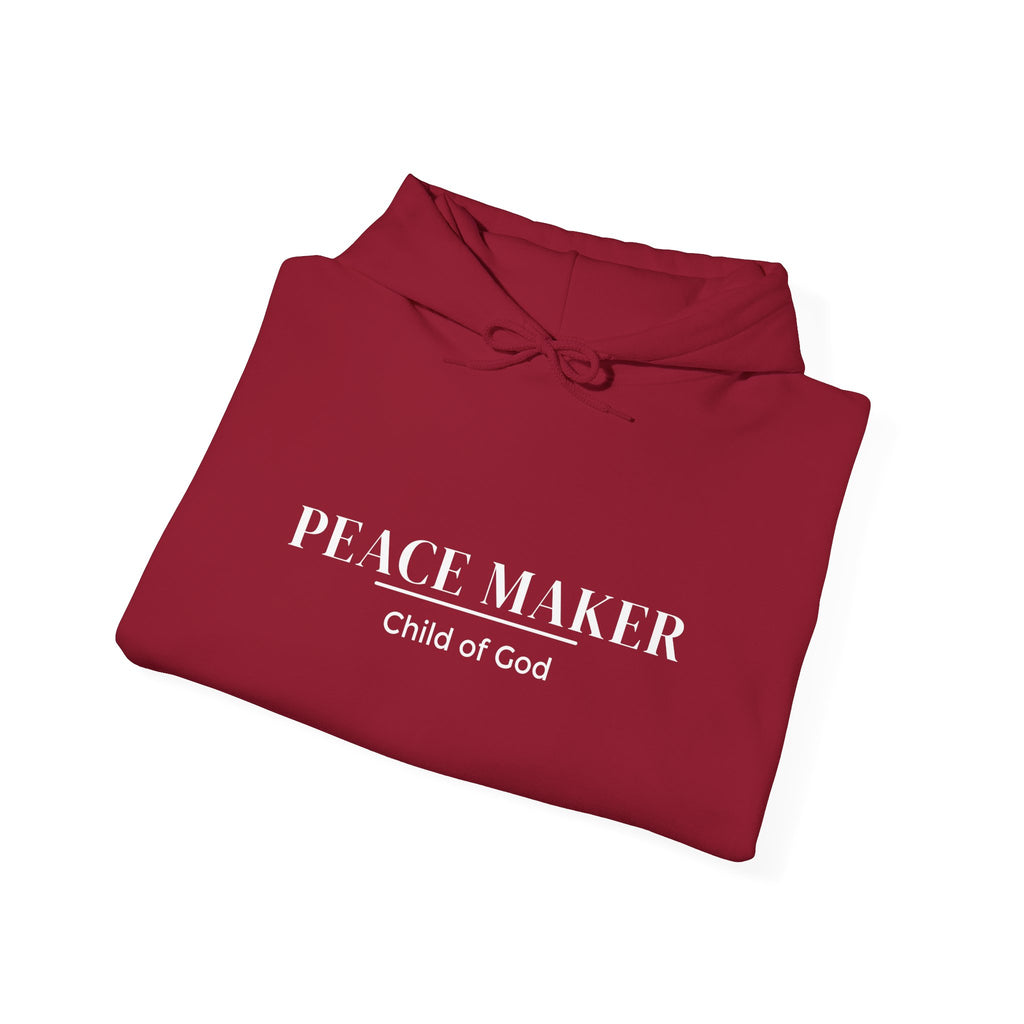 <b>PEACE MAKER</b> - Child of God (white letters) - Unisex Heavy Blend™ Hooded Sweatshirt