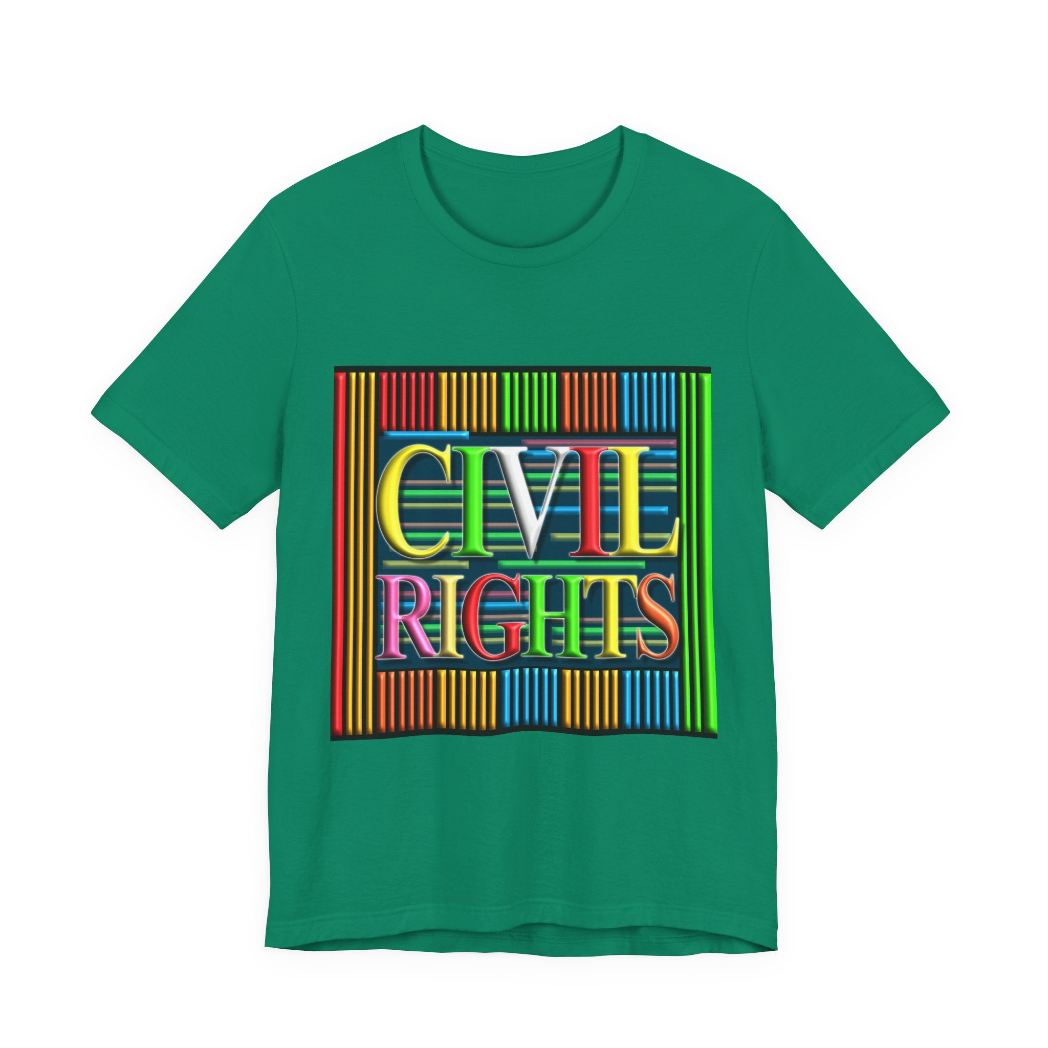 Civil Rights Unisex Short Sleeve Tee - Colorful Graphic Shirt for Activism