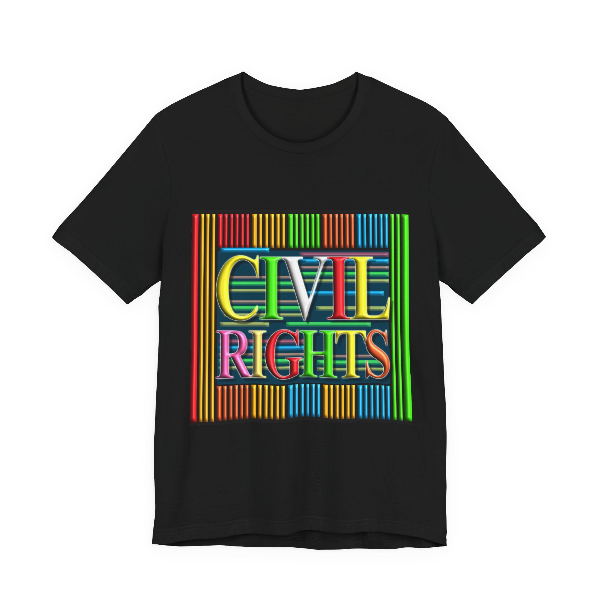 Civil Rights Unisex Short Sleeve Tee - Colorful Graphic Shirt for Activism