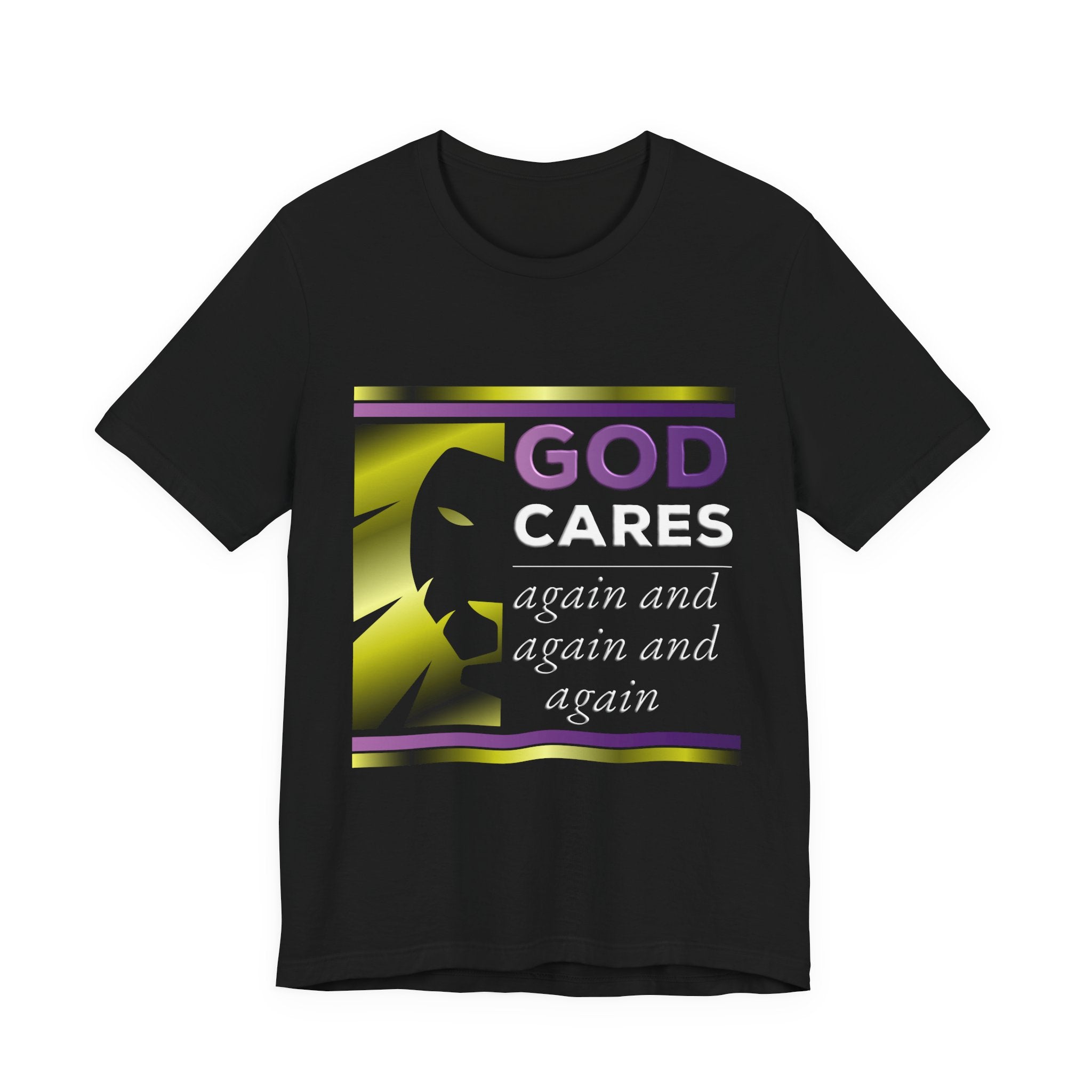 God Cares - Gold Lion - Unisex  T-Shirt