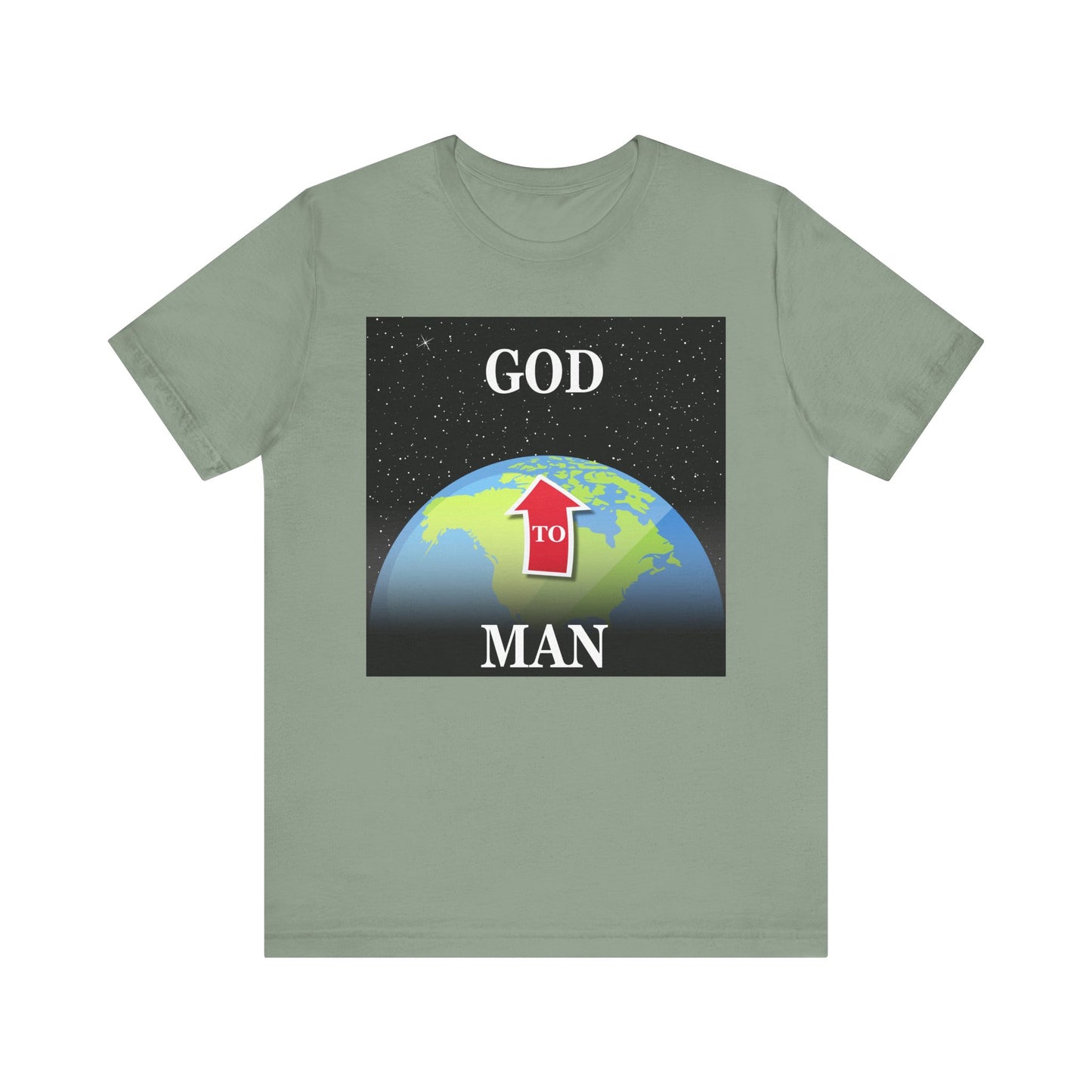 MAN to GOD - Inspirational Unisex Jersey Tee - 'Man to God Graphic Shirt
