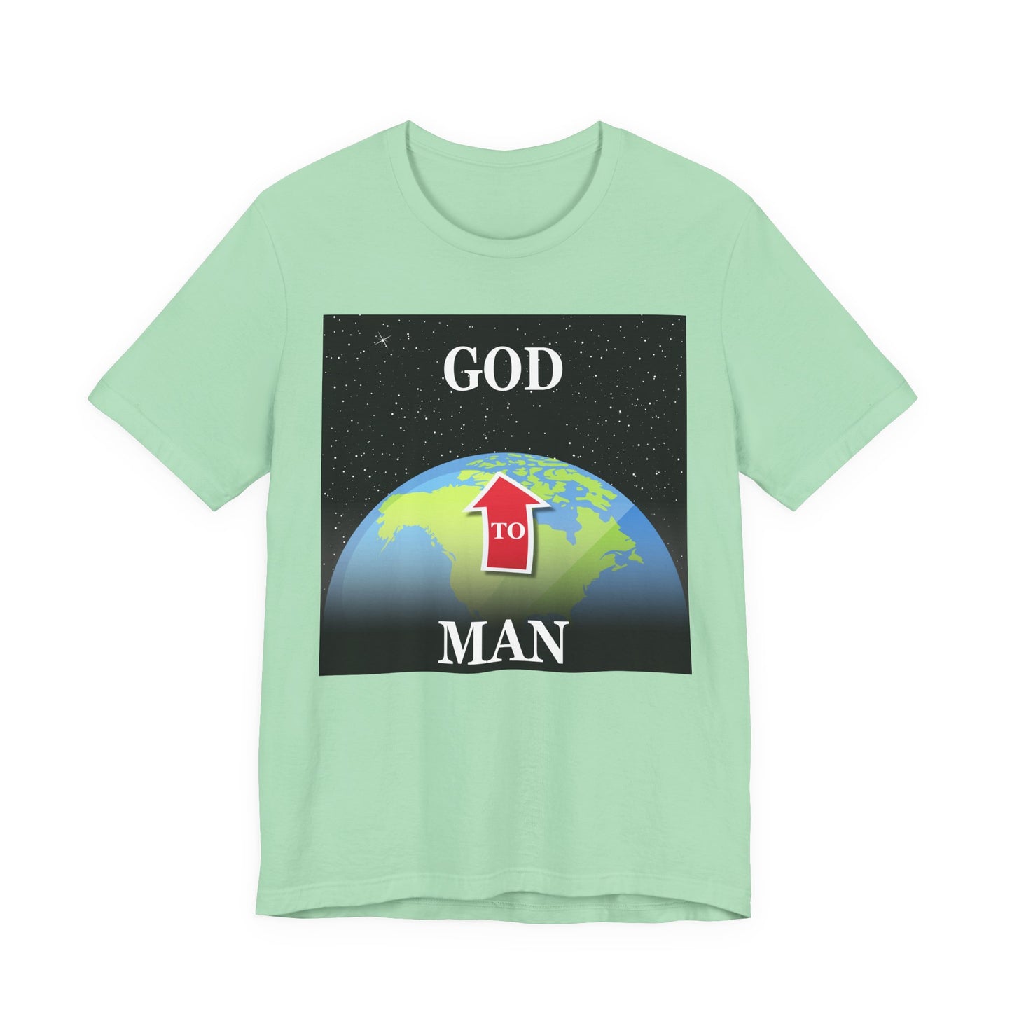 MAN to GOD - Inspirational Unisex Jersey Tee - 'Man to God Graphic Shirt