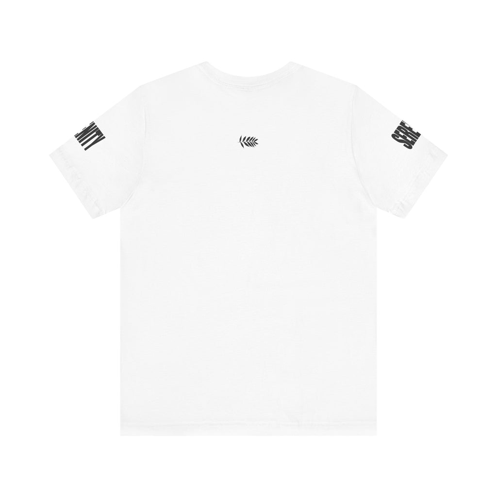 "SERENITY" Large Print on White - Unisex Jersey Tee for Mindfulness Lovers, Casual Wear, Gift for Friends, Meditation Inspired Shirt, Relaxation Outfit