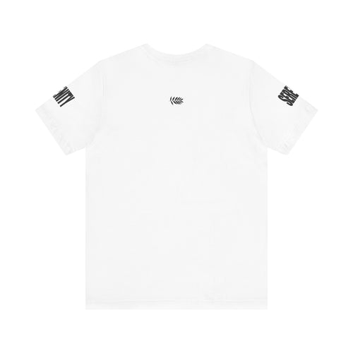 "SERENITY" Large Print on White - Unisex Jersey Tee for Mindfulness Lovers, Casual Wear, Gift for Friends, Meditation Inspired Shirt, Relaxation Outfit