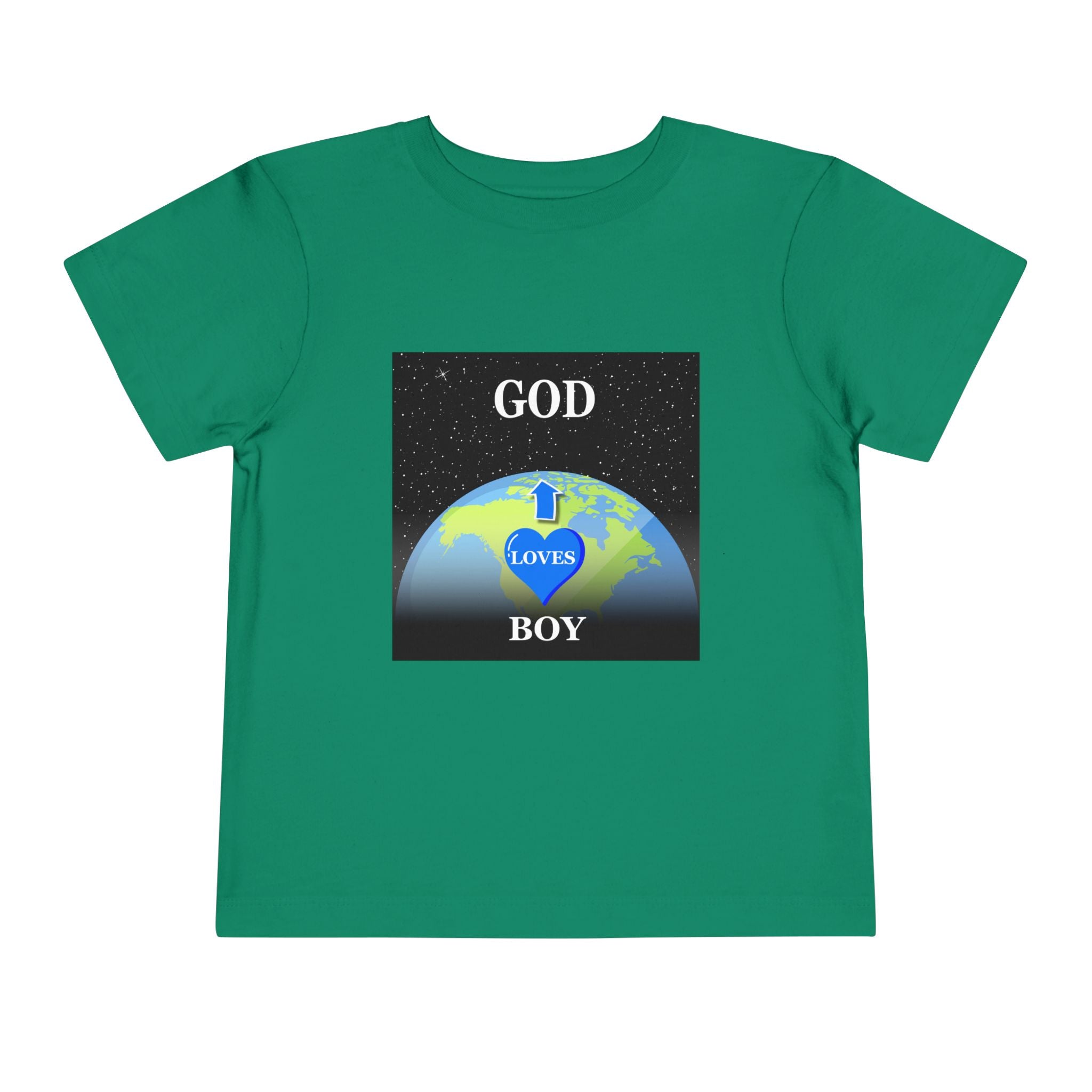 God Loves Boy Toddler Tee - Adorable Children's Shirt, Birthday Gift, Toddler Clothing, Faith-Based Tee, Cute Kids Apparel