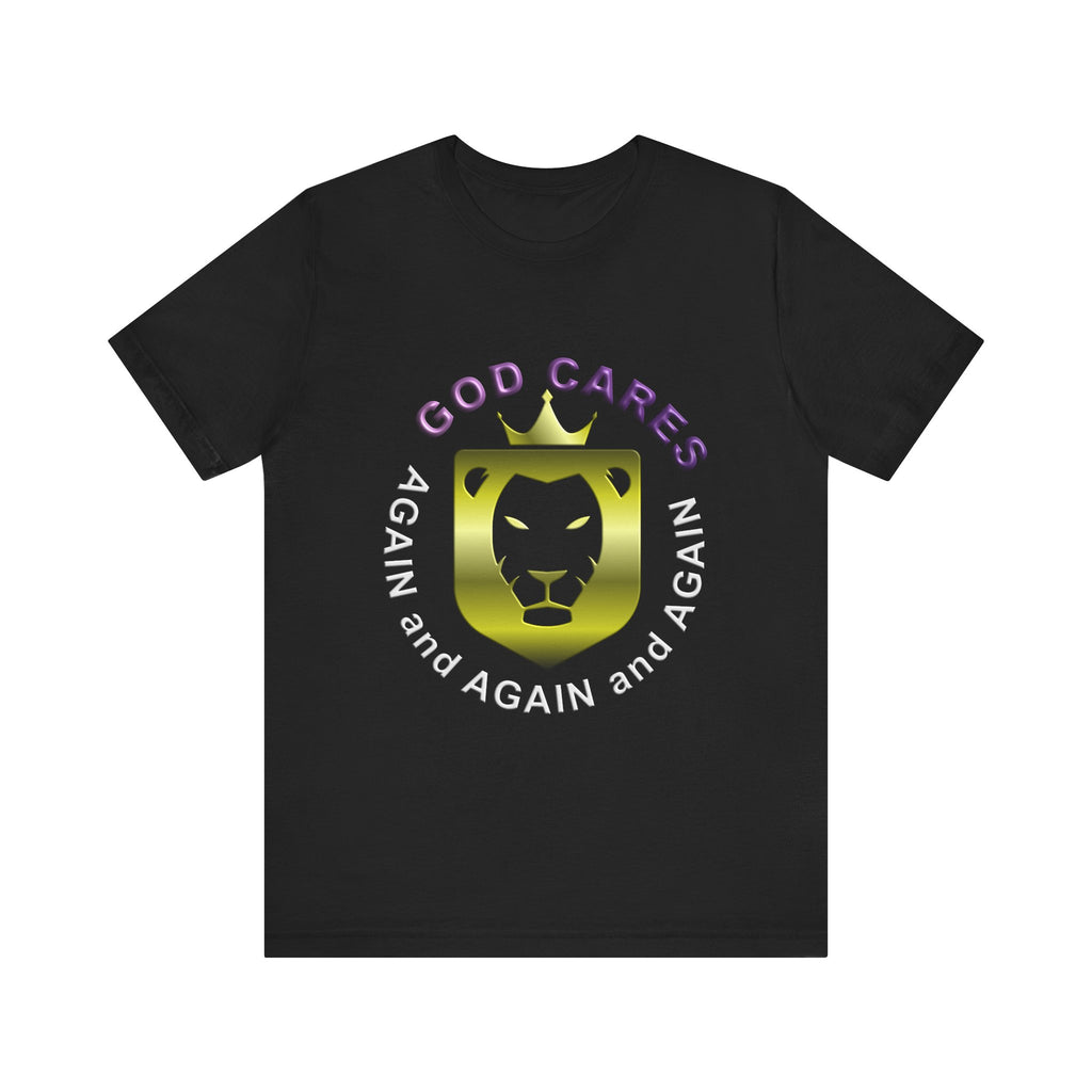 God Cares - Lion Centered - T-Shirt - Inspirational