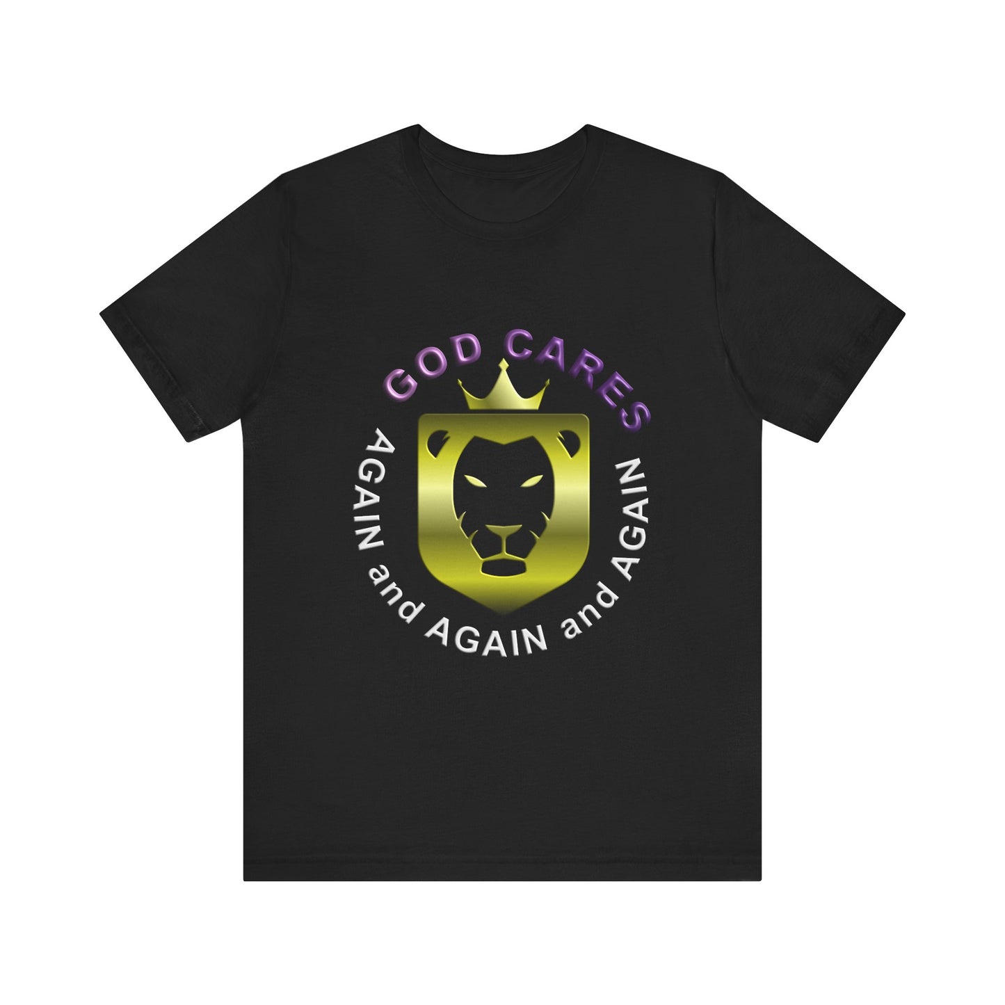 God Cares - Lion Centered - T-Shirt - Inspirational