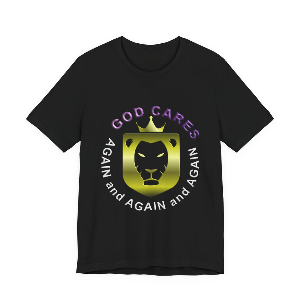 God Cares - Lion Centered - T-Shirt - Inspirational