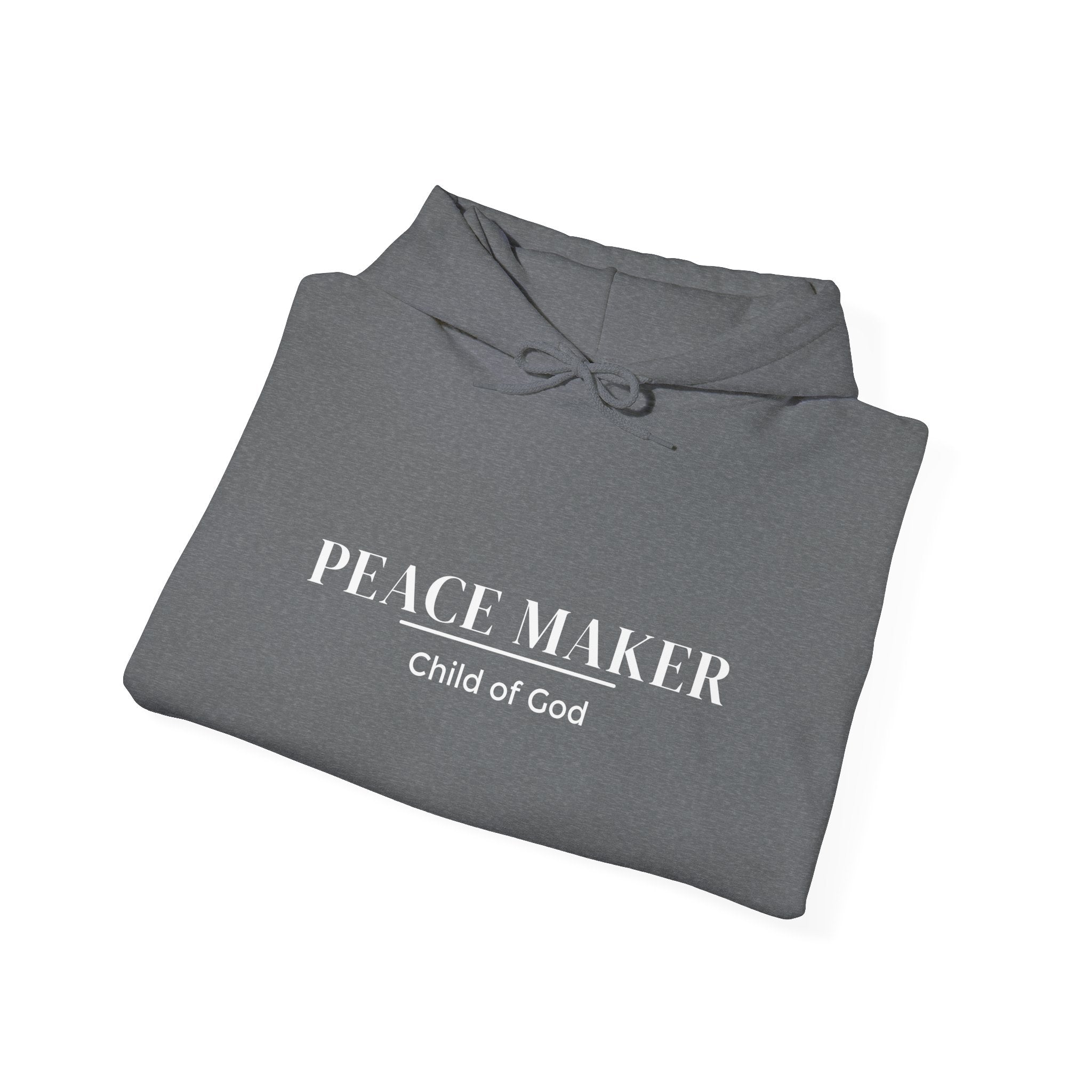 <b>PEACE MAKER</b> - Child of God (white letters) - Unisex Heavy Blend™ Hooded Sweatshirt